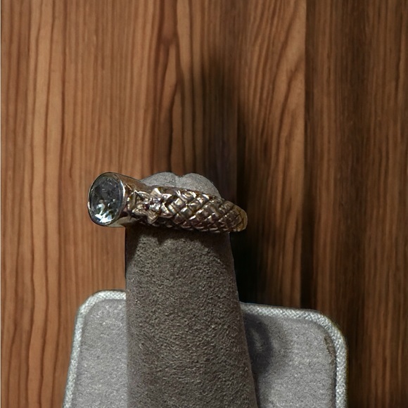 Blue Topaz Solid Sterling Silver Ring - Picture 4 of 13